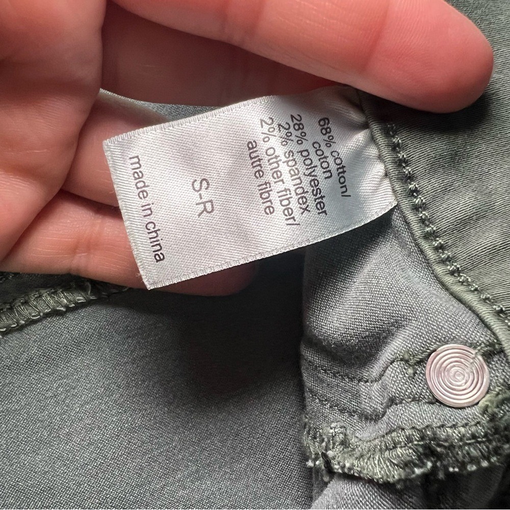 Maurices Womens Skinny Jeans Olive Green Mid Rise Stretch Pants Size S-R (4-6) - Picture 7 of 7